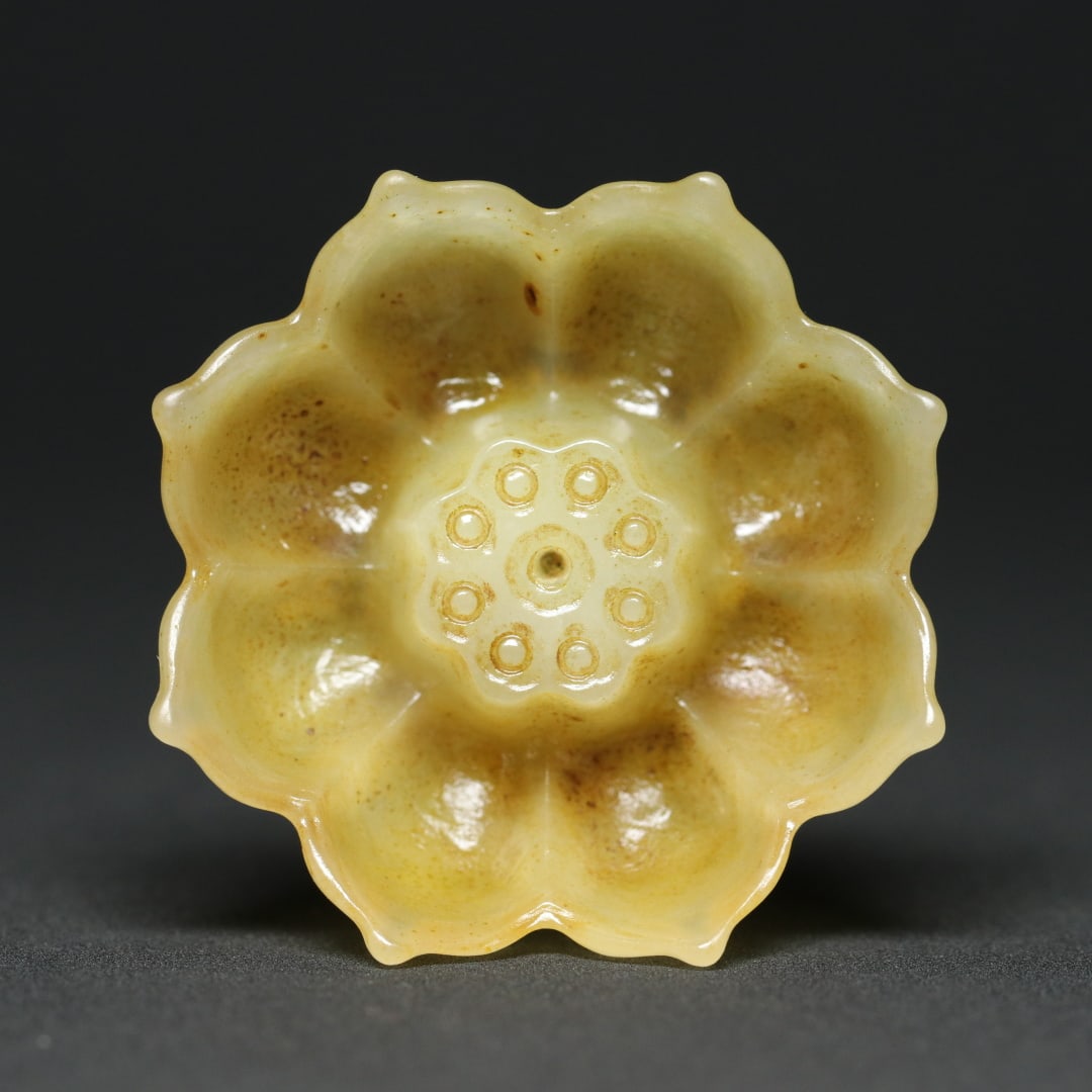 An Exquisite White Jade Lotus-Shaped Candlestick (1 of 9)