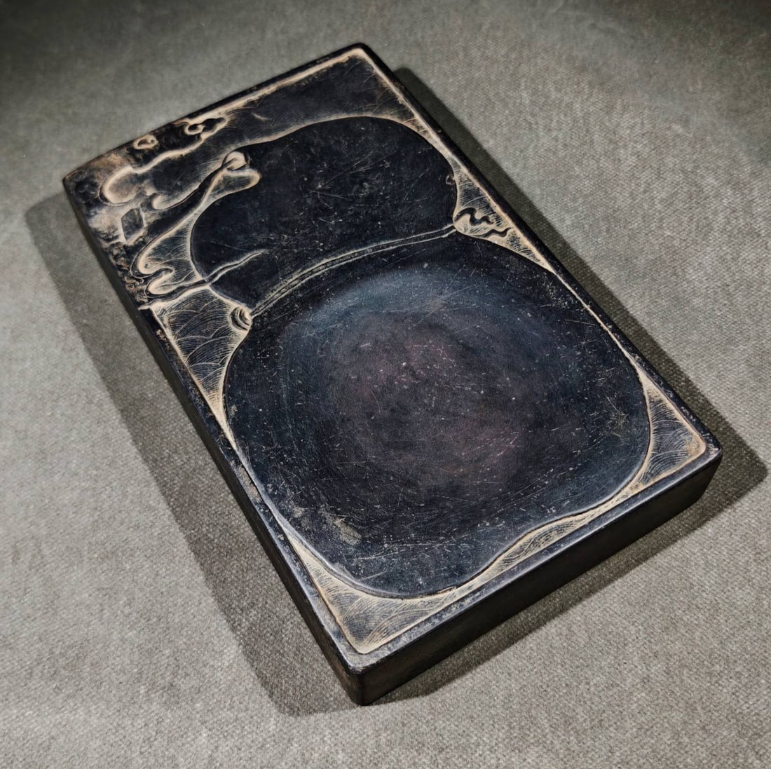 An Exquisite Seawater Pattern Inkstone - 4