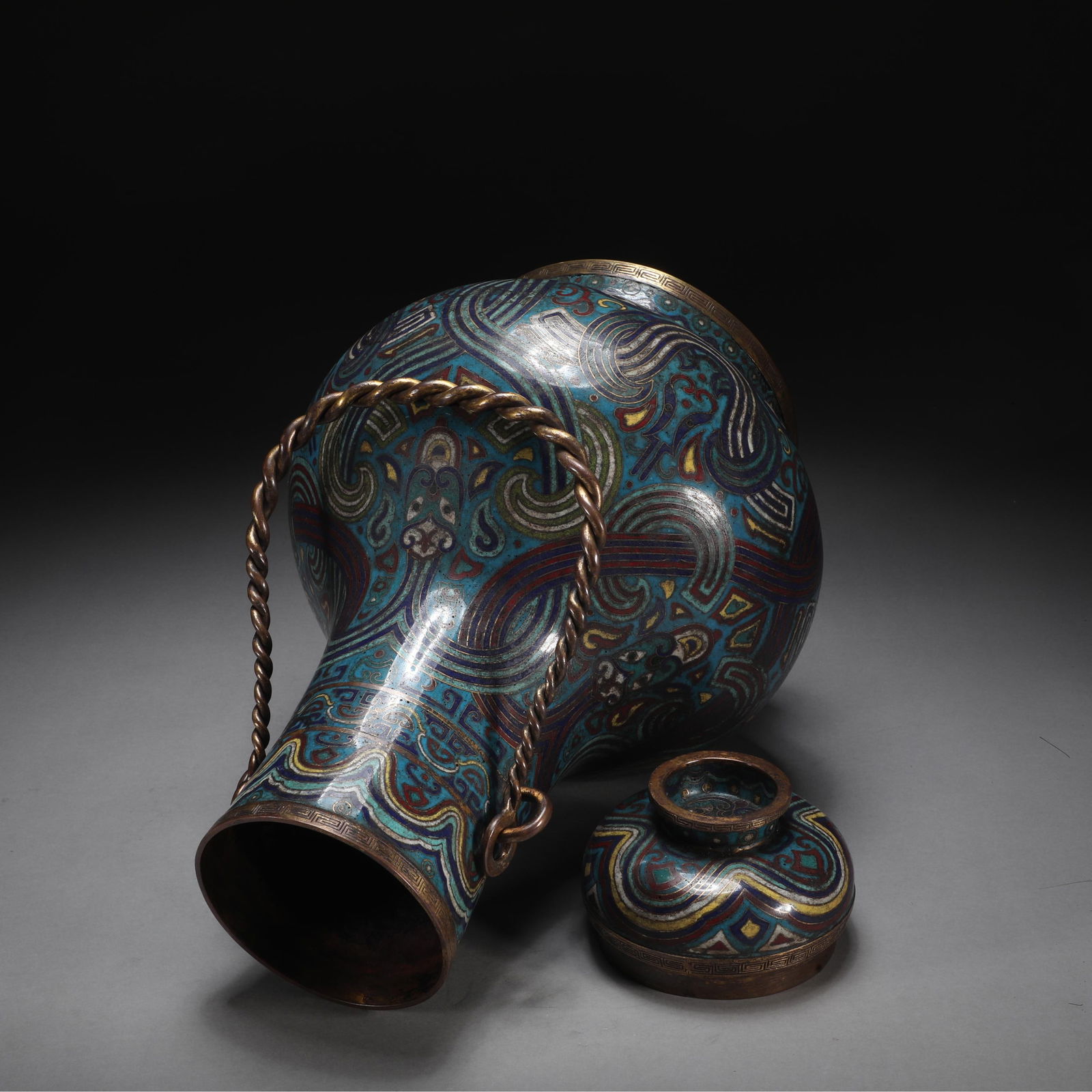 An Exquisite Cloisonne Beast-Face Pattern Ewer - 4
