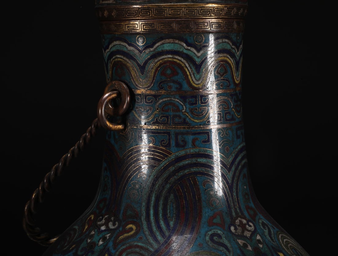 An Exquisite Cloisonne Beast-Face Pattern Ewer - 7