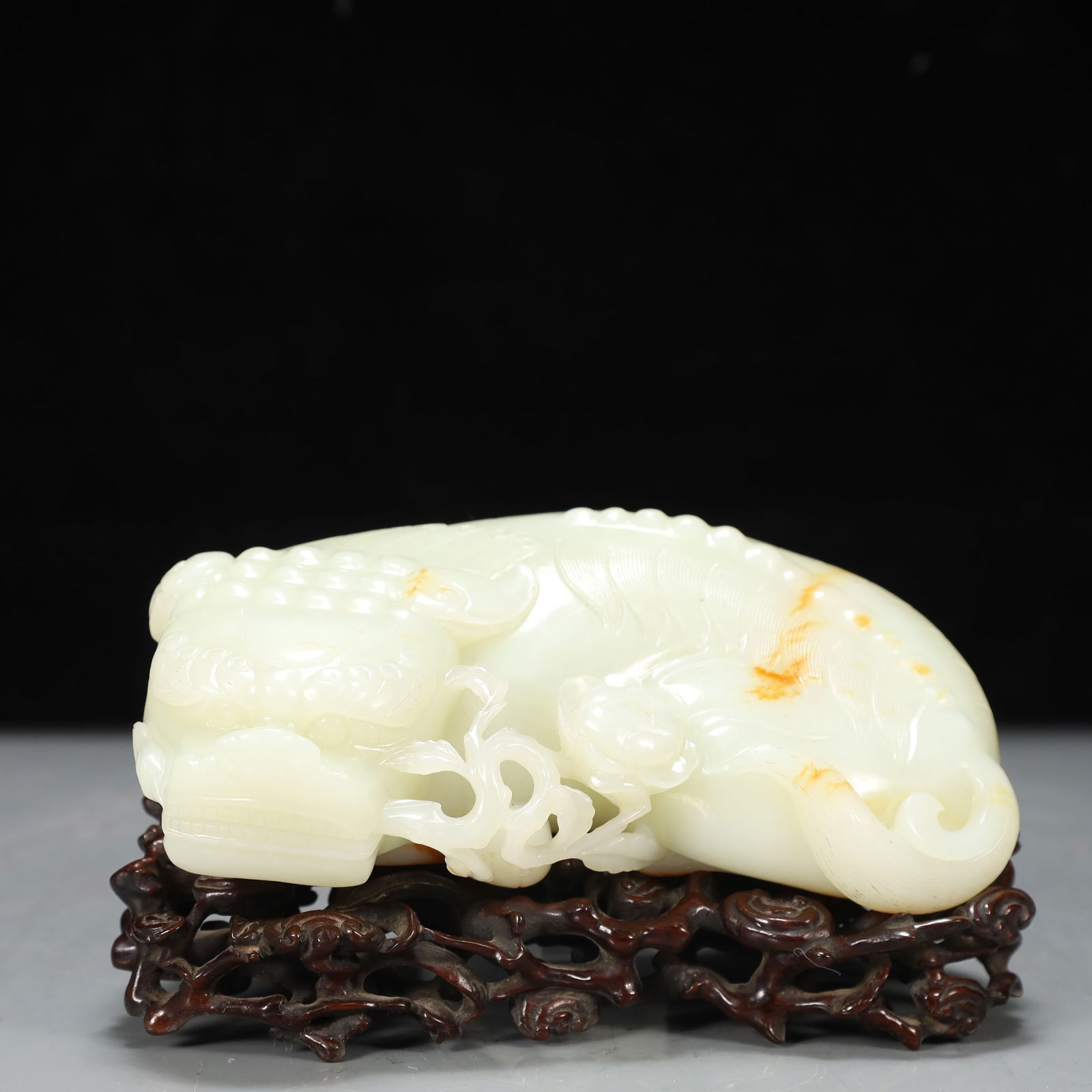 A Exquisite White Jade Auspicious Beast Ornament (1 of 9)