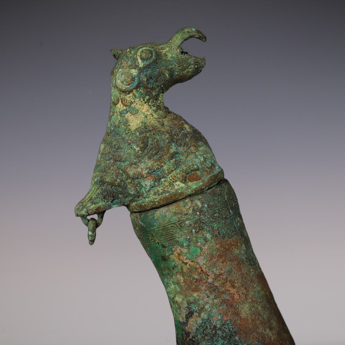 An Exquisite Bronze Bird Pattern Ewer - 2