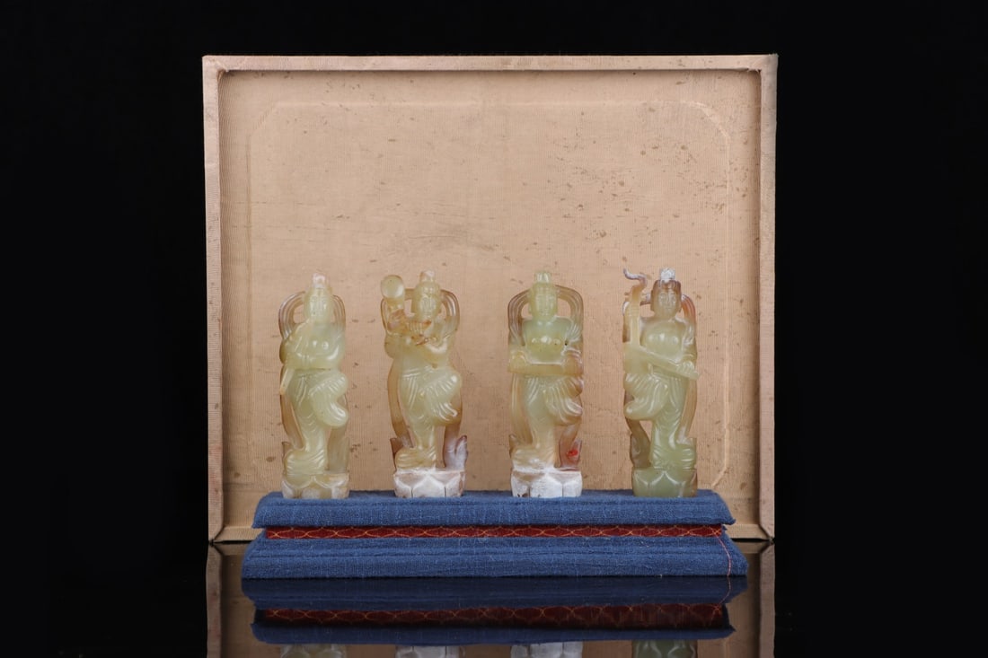 A Set of Fine White Jade Woman (1 of 9)