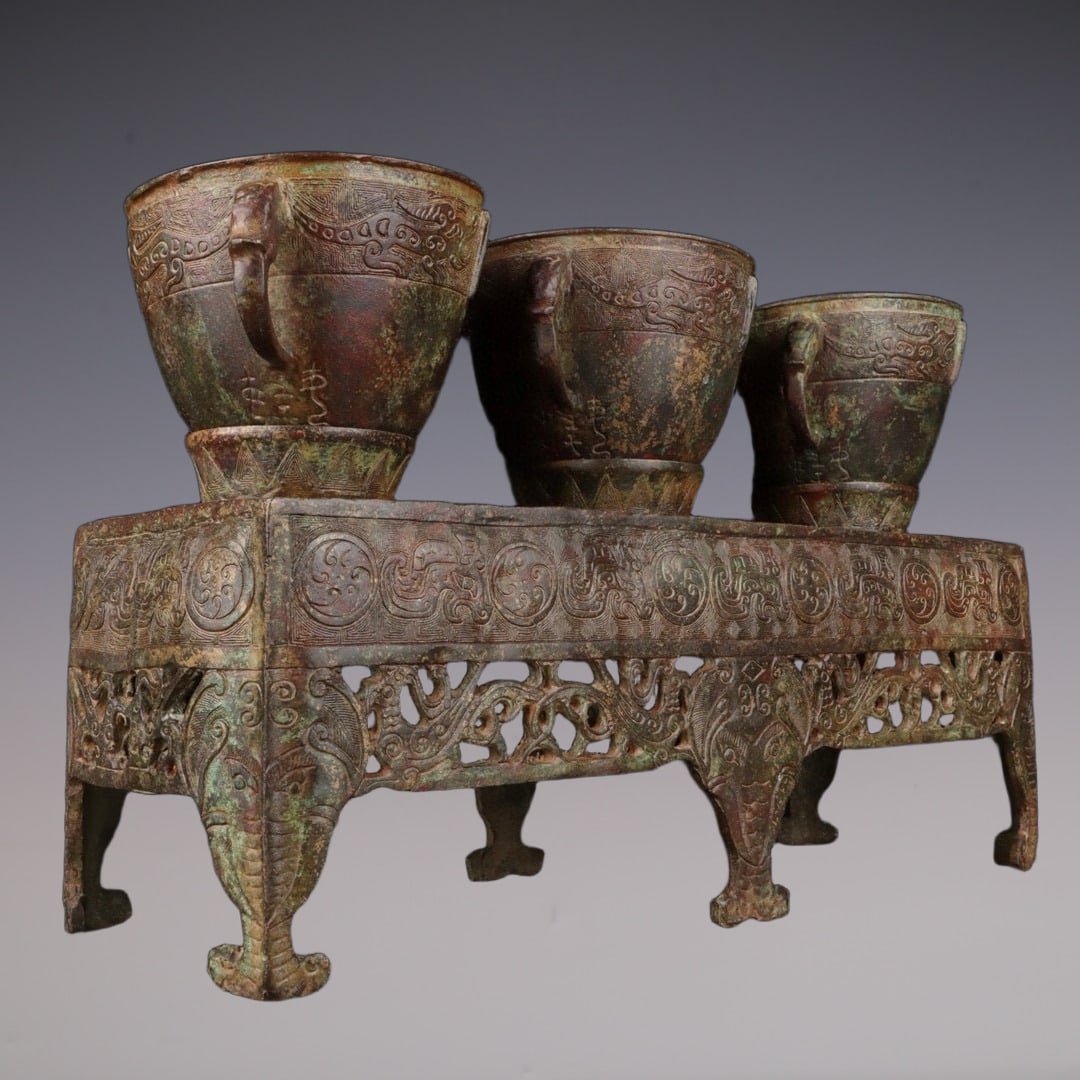 An Exquisite Bronze Bird Pattern Cup - 4