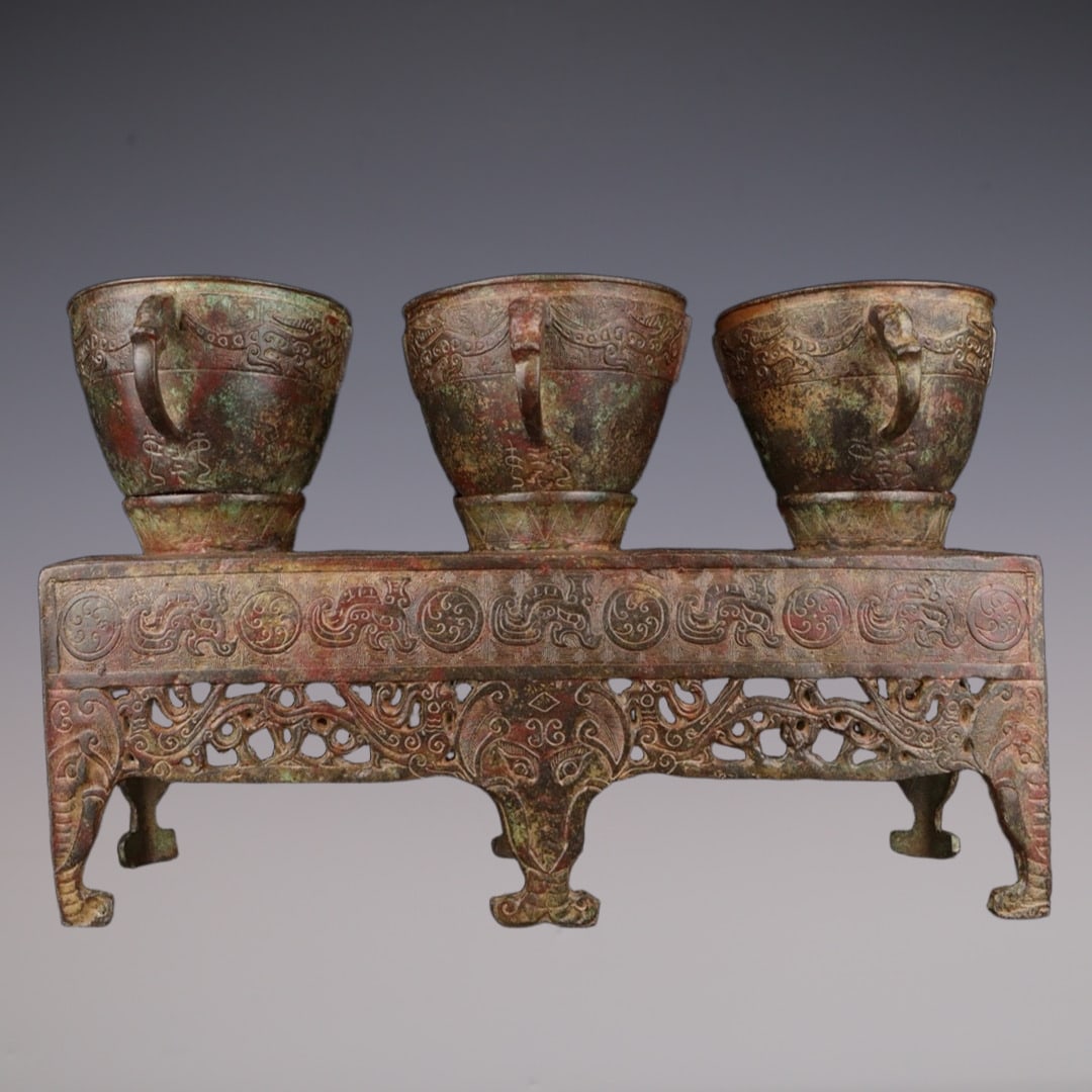 An Exquisite Bronze Bird Pattern Cup - 6