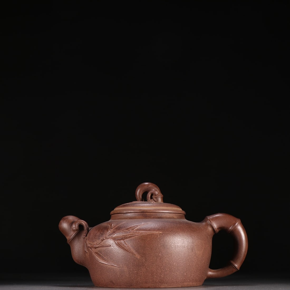 An Exquisite Purple Sands Bamboo Pattern Teapot (1 of 9)