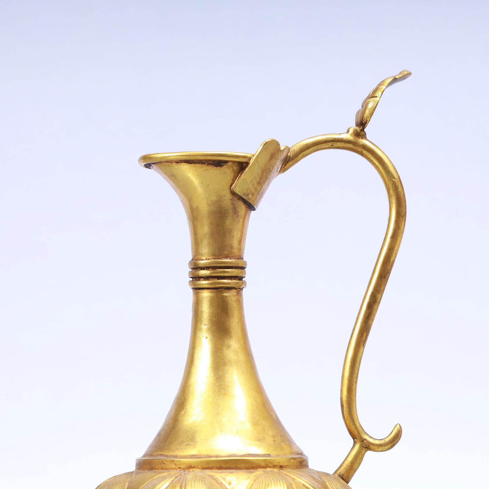 A Exquisite Gilt Bronze Human face pattern Ewer - 2