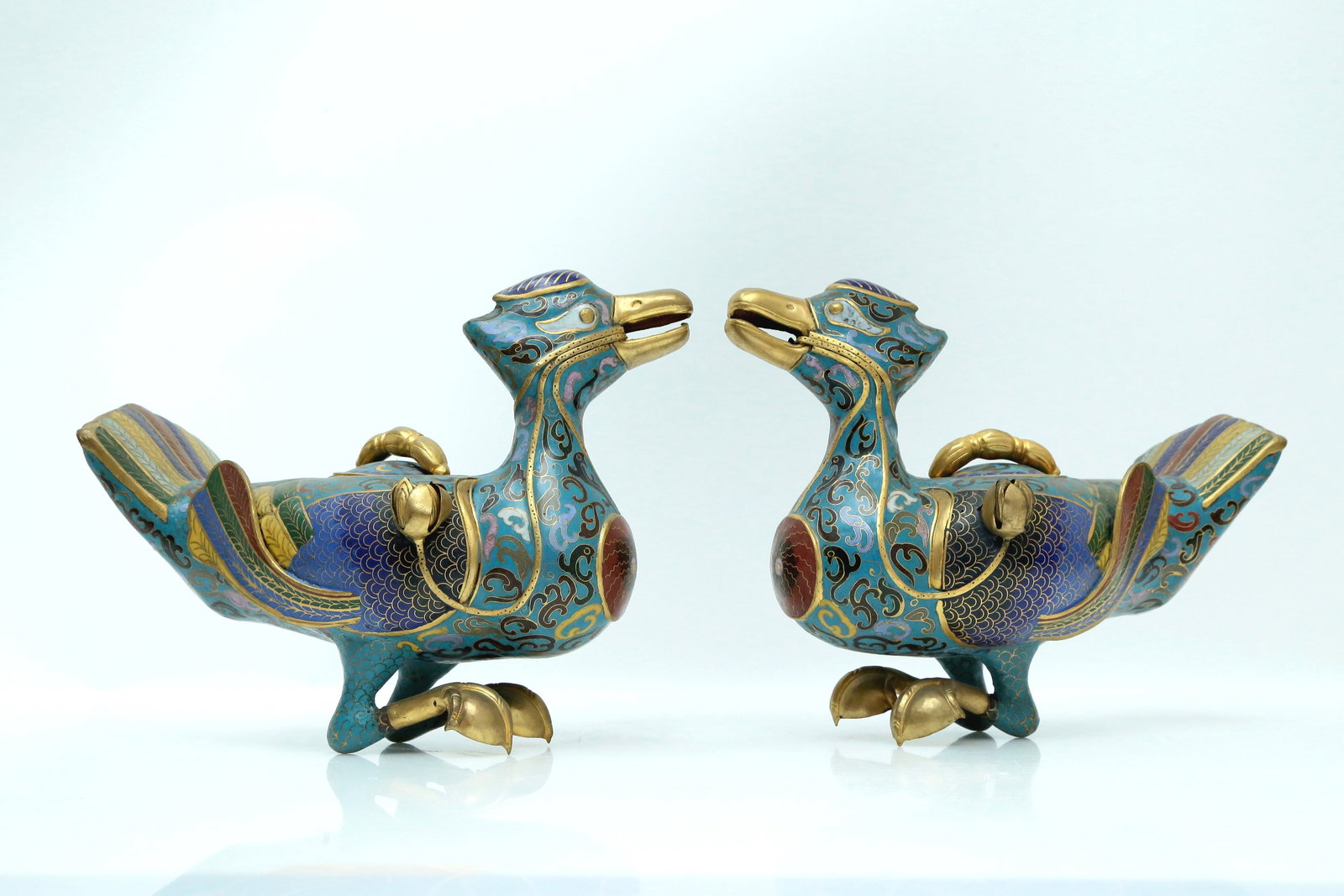 A Fine Pair Of Cloisonne Ducks (1 of 10)