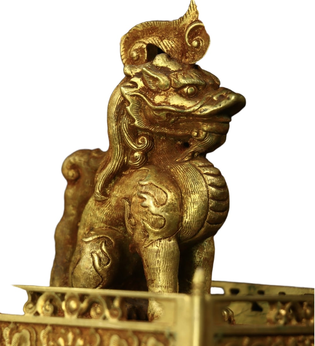 A Huge Gilt Bronze Buddha Statue Pattern Screen - 6