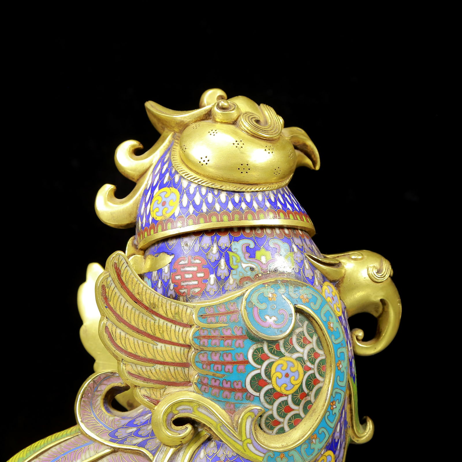 A Rare Cloisonne Phoenix Pattern Censer - 2