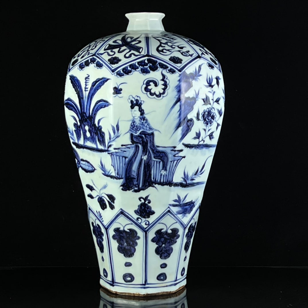 A Huge Blue and White Character and Story Pattern Vase (1 of 9)