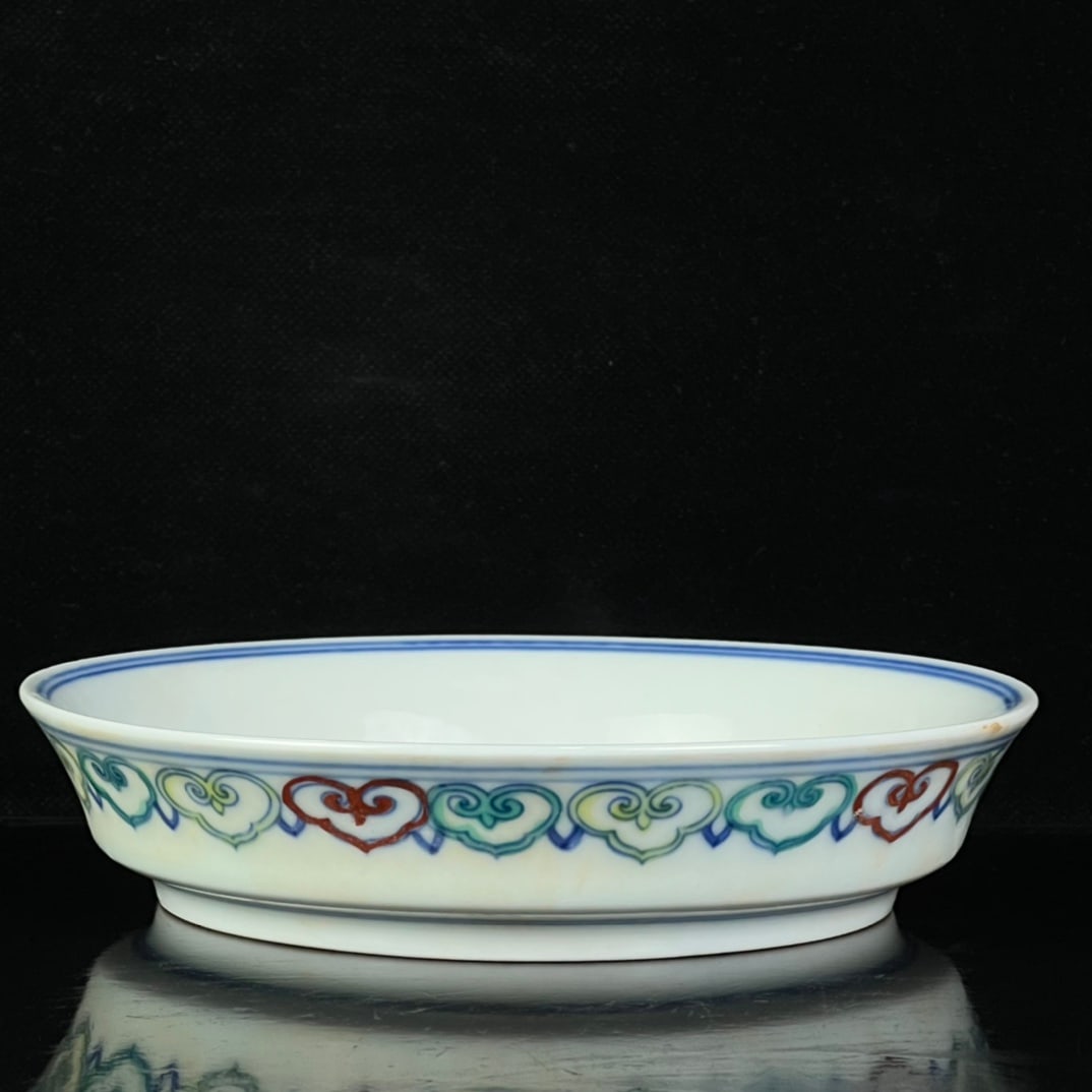 An Exquisite Doucai Pine and Deer Pattern Plate - 7