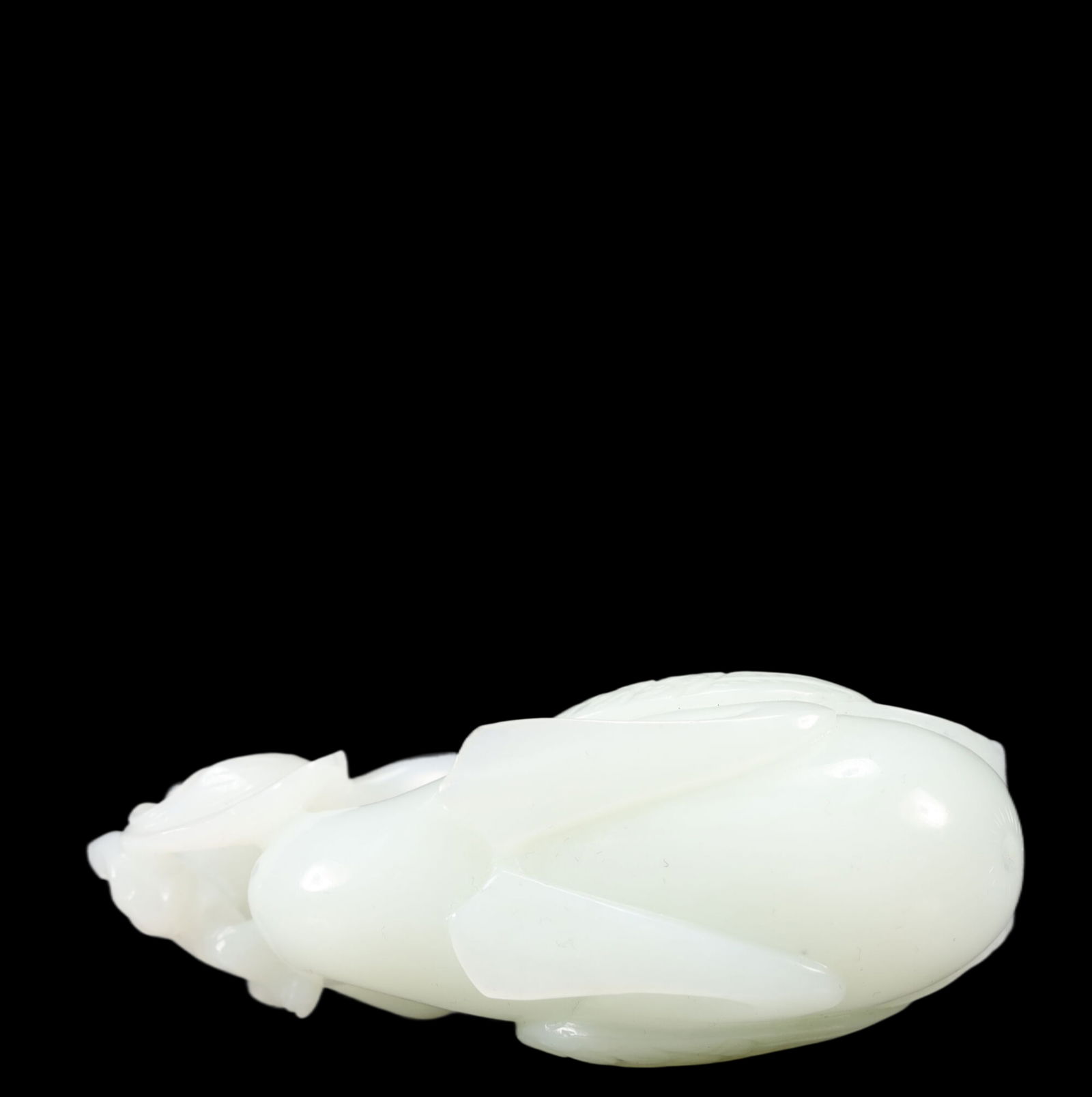 An Exquisite White Jade Goose Ornament - 7