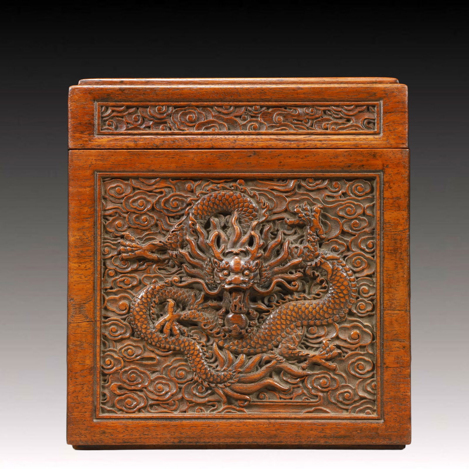 An Exquisite Boxwood Dragon Pattern Box - 2
