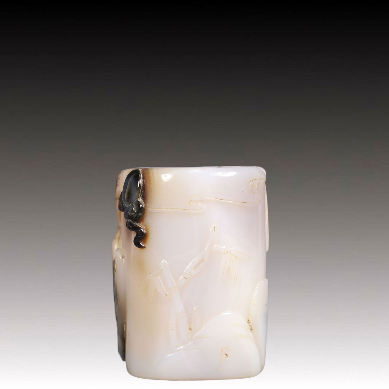 An Exquisite Agate Figure Pattern Brush Pot - 2