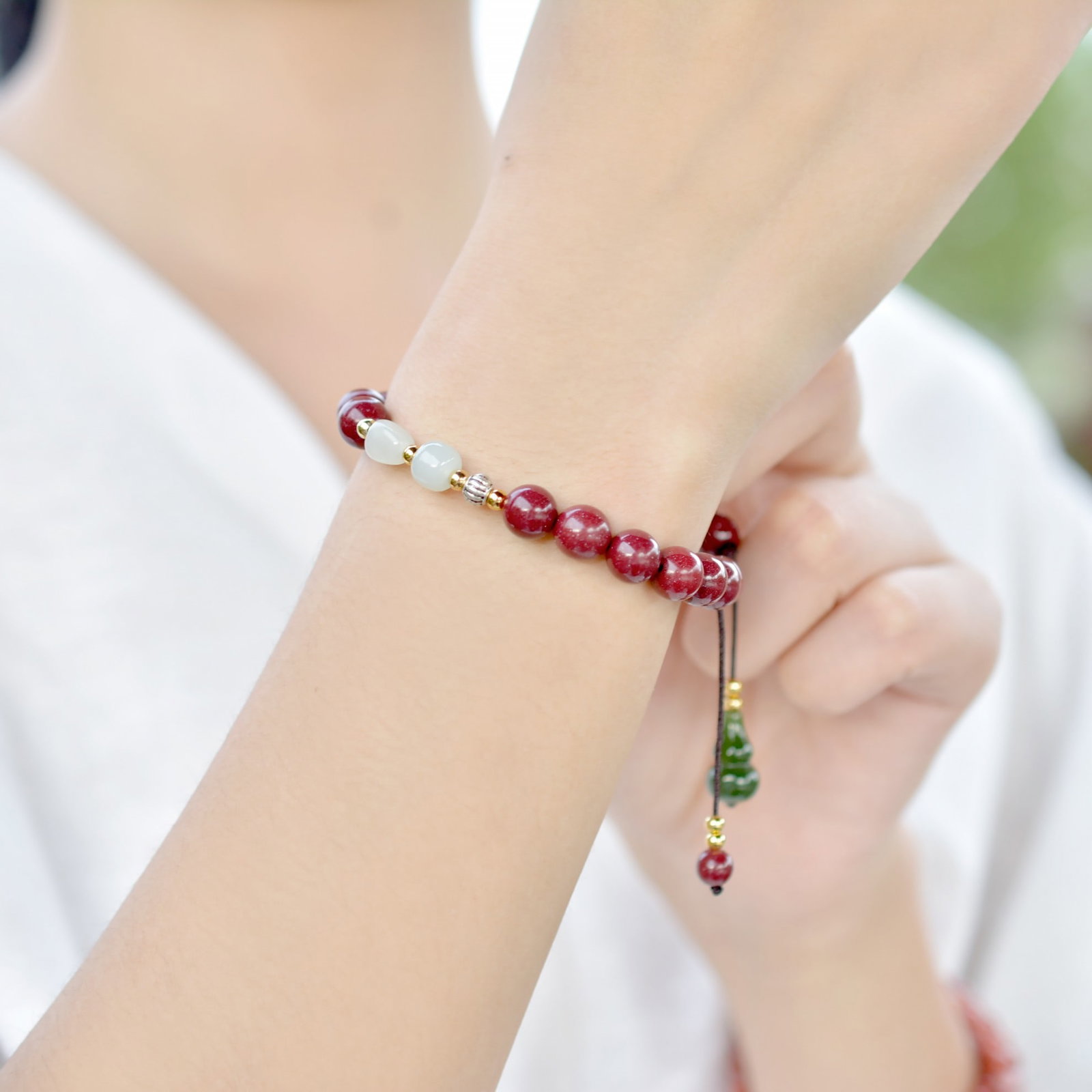 An Exquisite Cinnabar Bracelets (1 of 6)