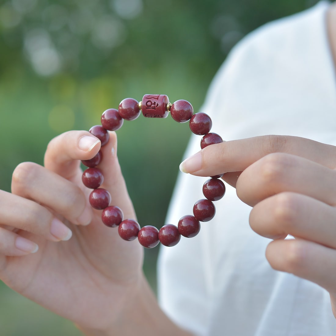 An Exquisite Cinnabar Bracelets - 6