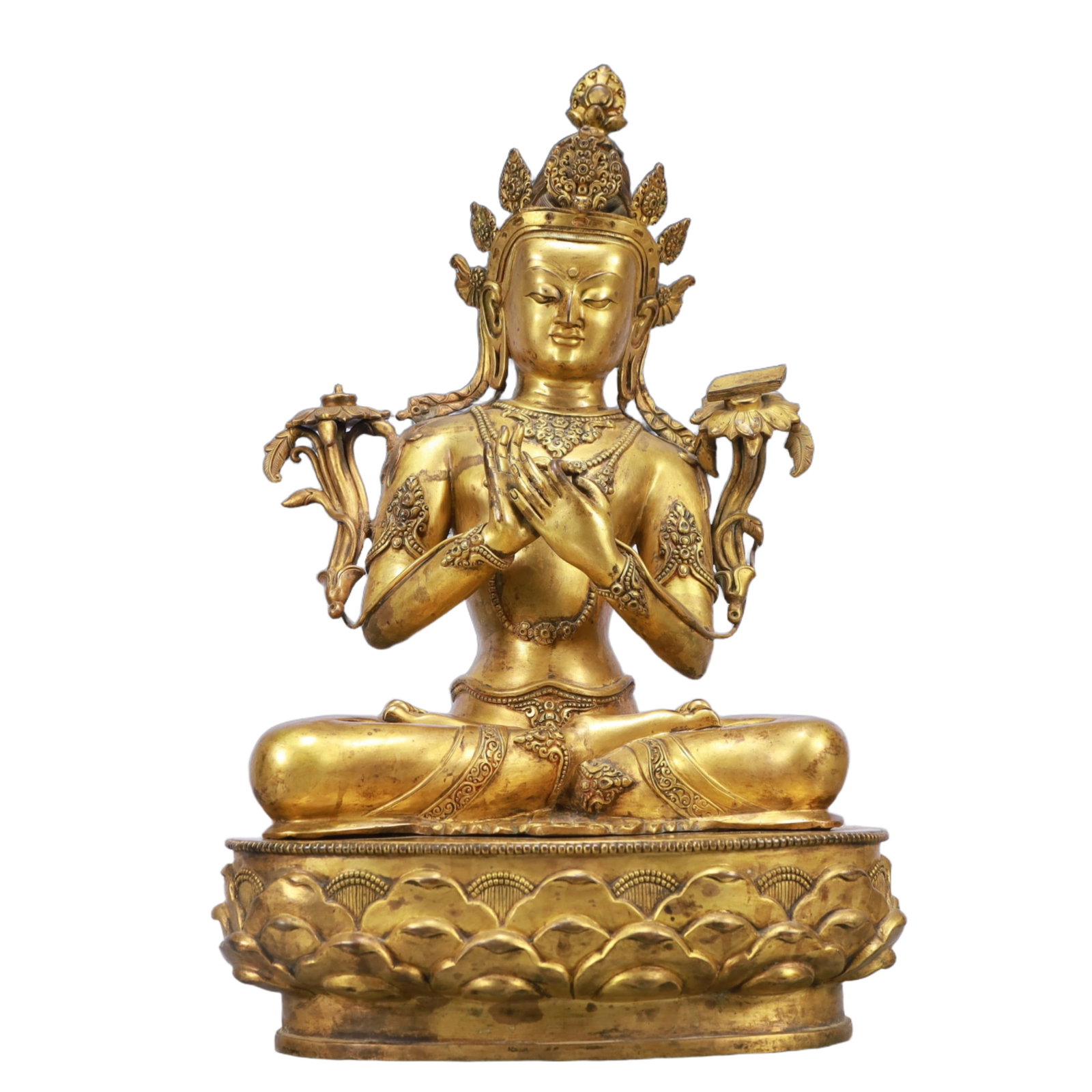 A Solemn Gilt Bronze Statue of Bodhisattva (1 of 11)
