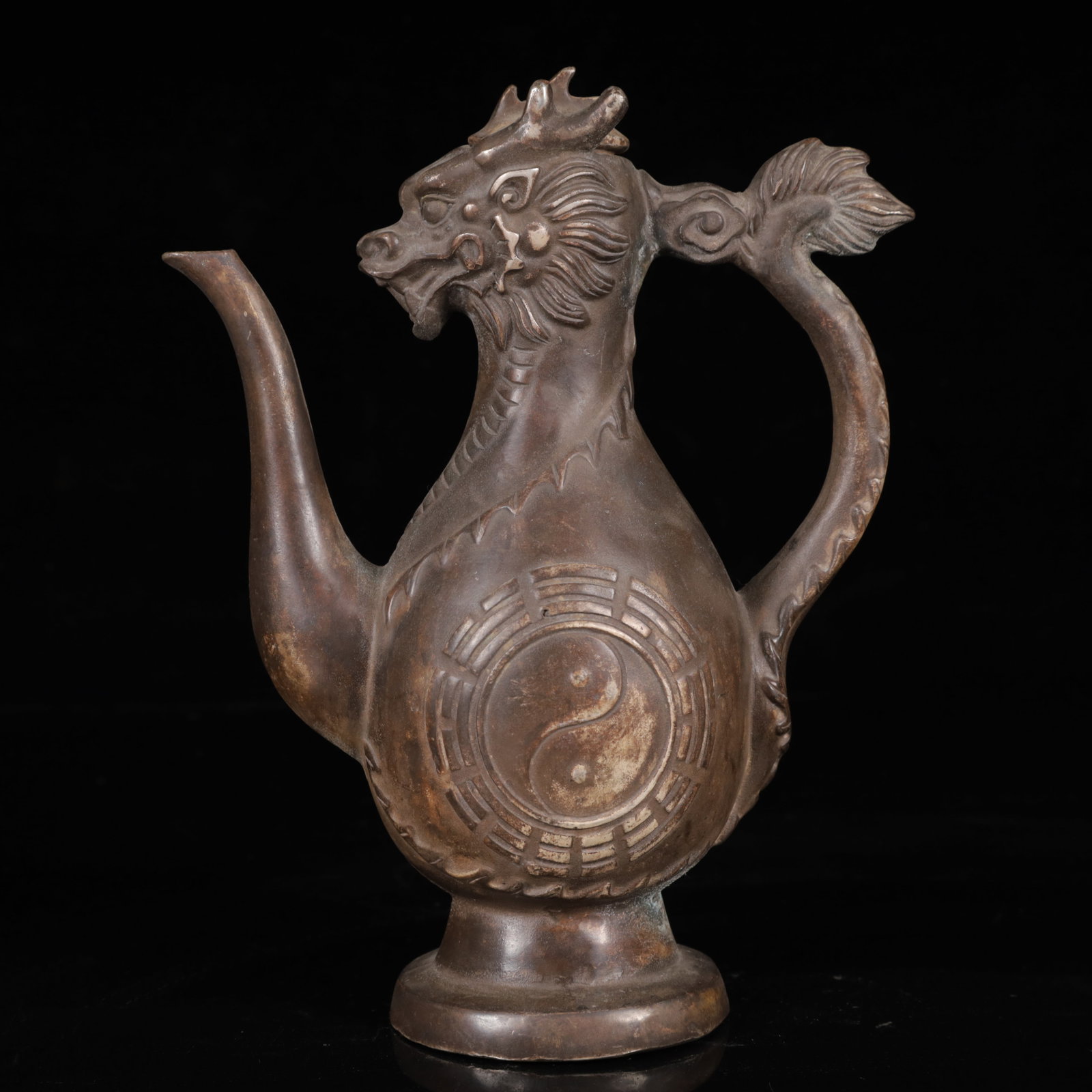 An Exquisite Silver Dragon Pattern Ewer - 9