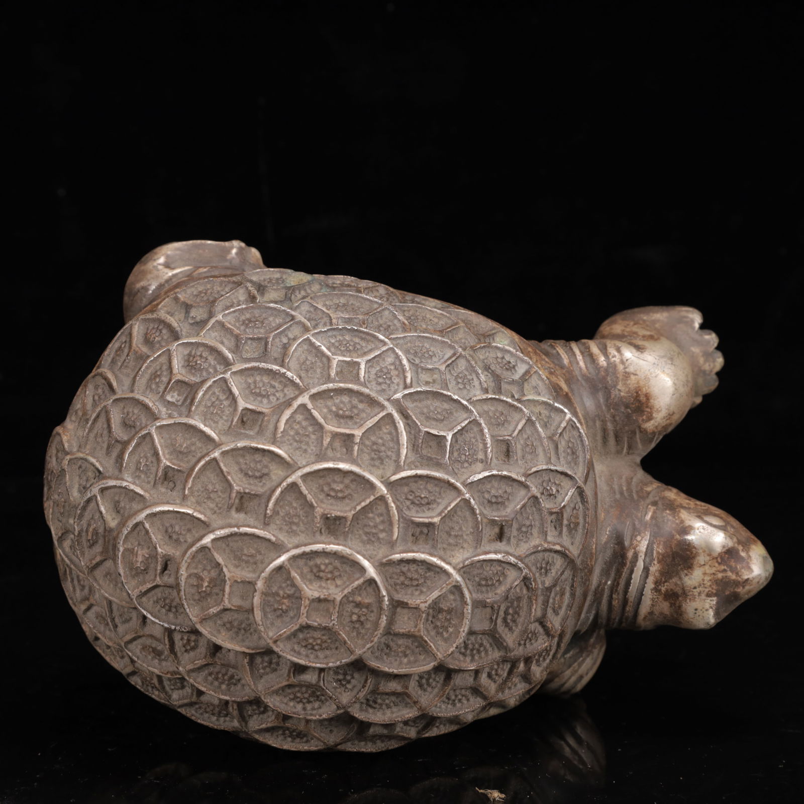 An Exquisite Silver Turtle Ornament - 12