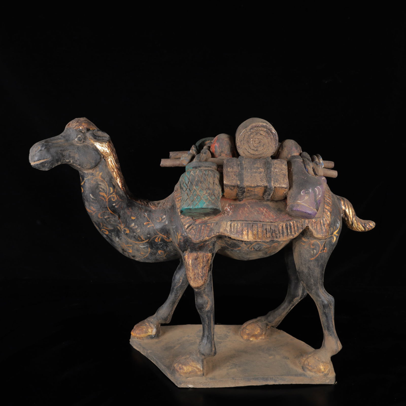 An Exquisite Tang Tri-Color Glazed Pottery Camel Ornament (1 of 12)
