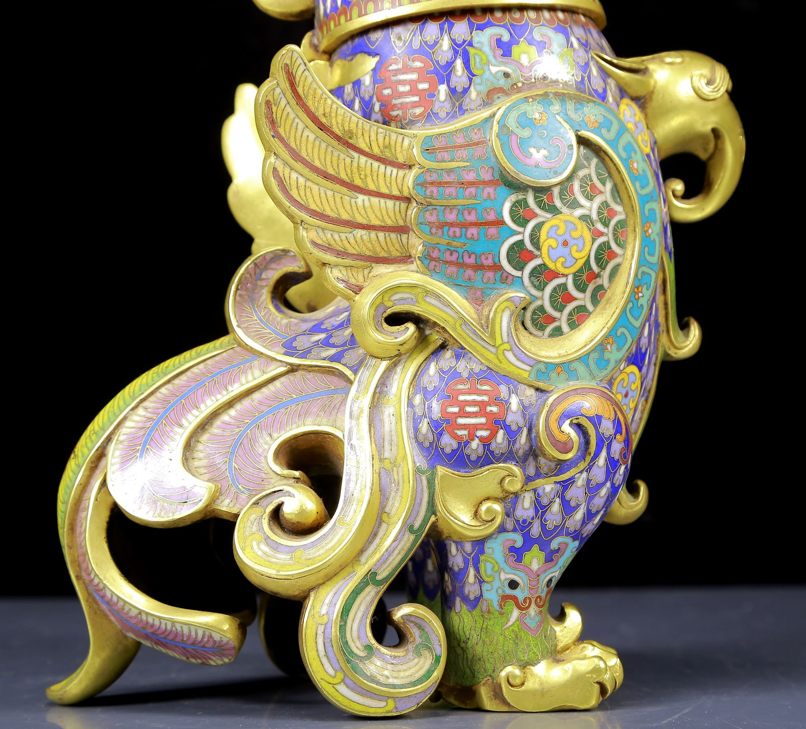 A Rare Cloisonne Phoenix Pattern Censer - 3