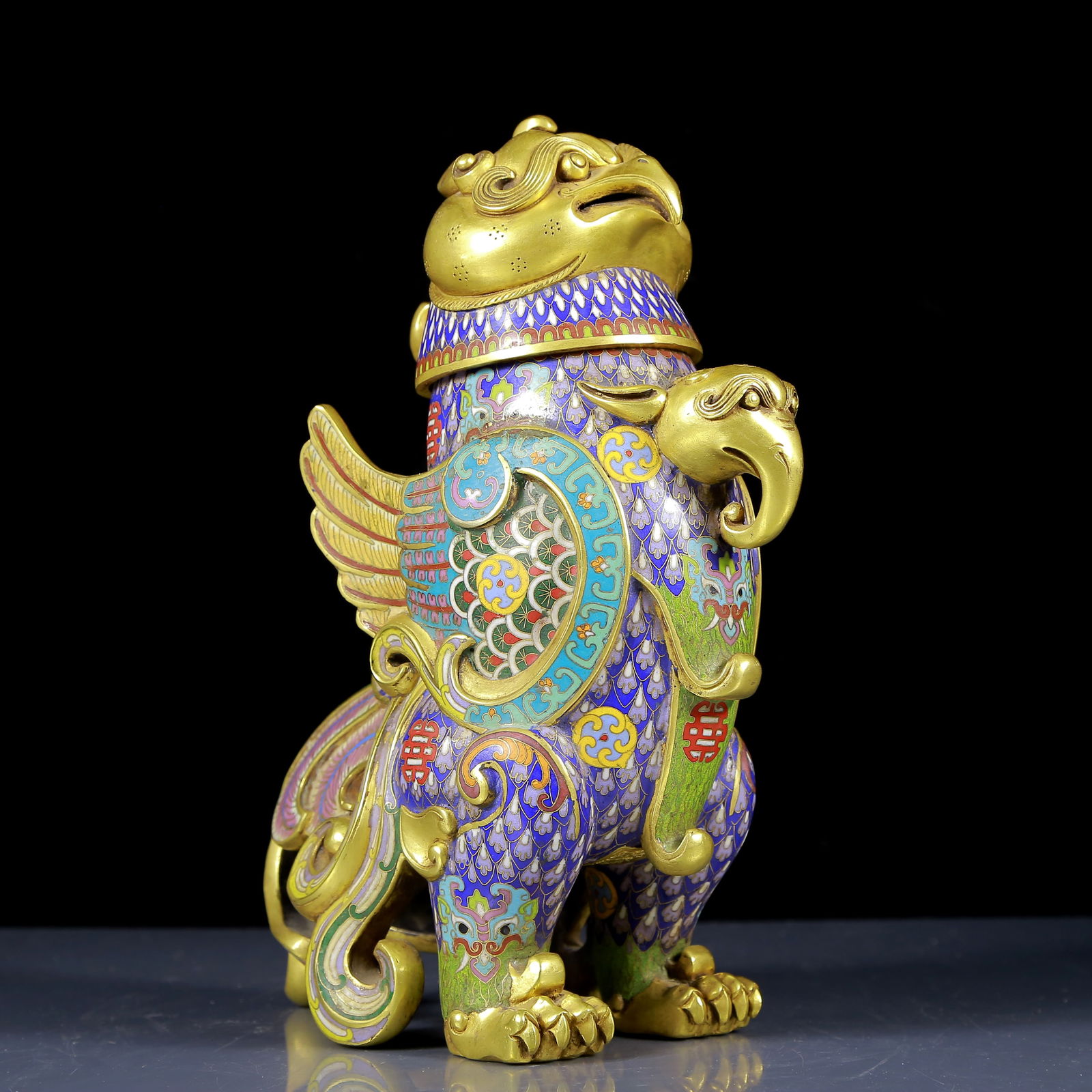 A Rare Cloisonne Phoenix Pattern Censer - 4