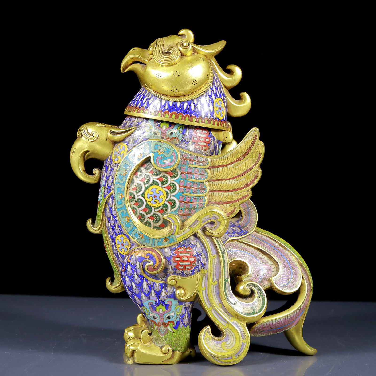A Rare Cloisonne Phoenix Pattern Censer - 9