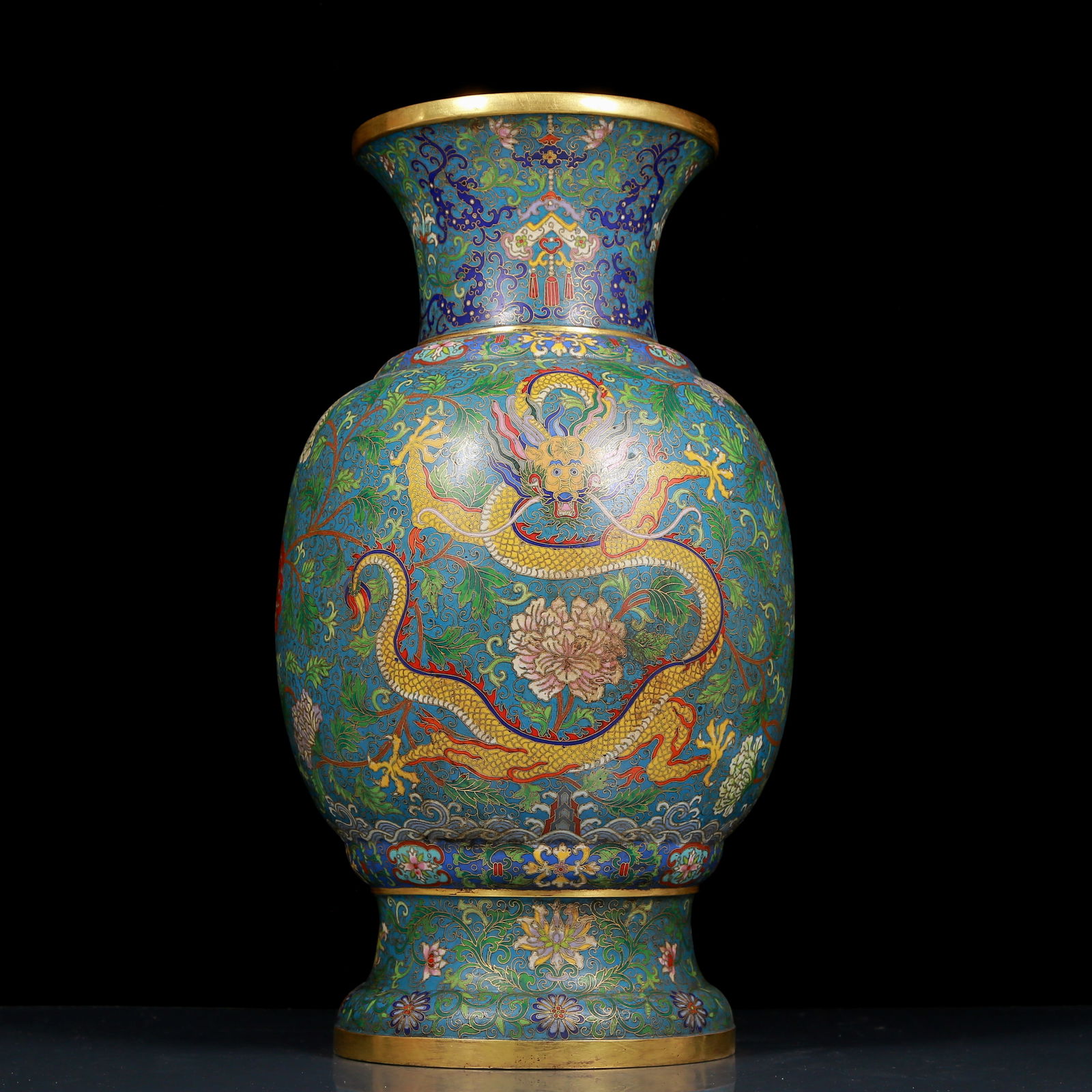 A Huge Cloisonne Dragon and Phoenix Pattern Vase (1 of 9)