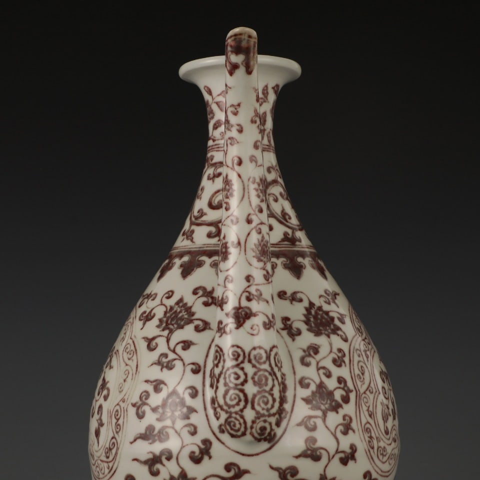 A Rare Underglaze-Red Lotus Pattern Ewer - 6