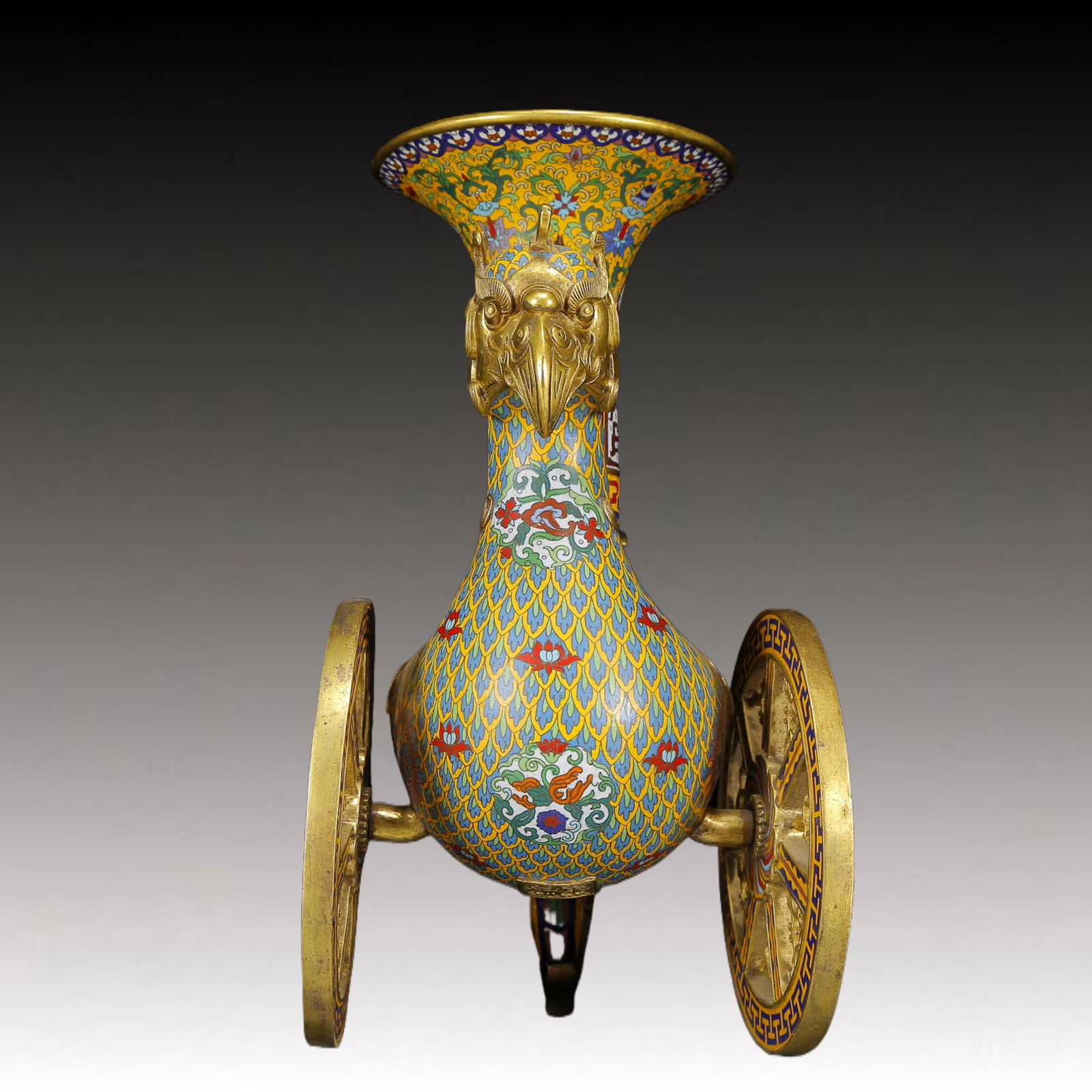 A Huge Cloisonne Phoenix Pattern Vase - 5