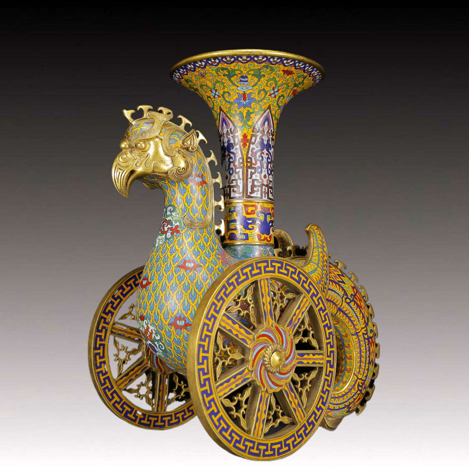 A Huge Cloisonne Phoenix Pattern Vase - 6