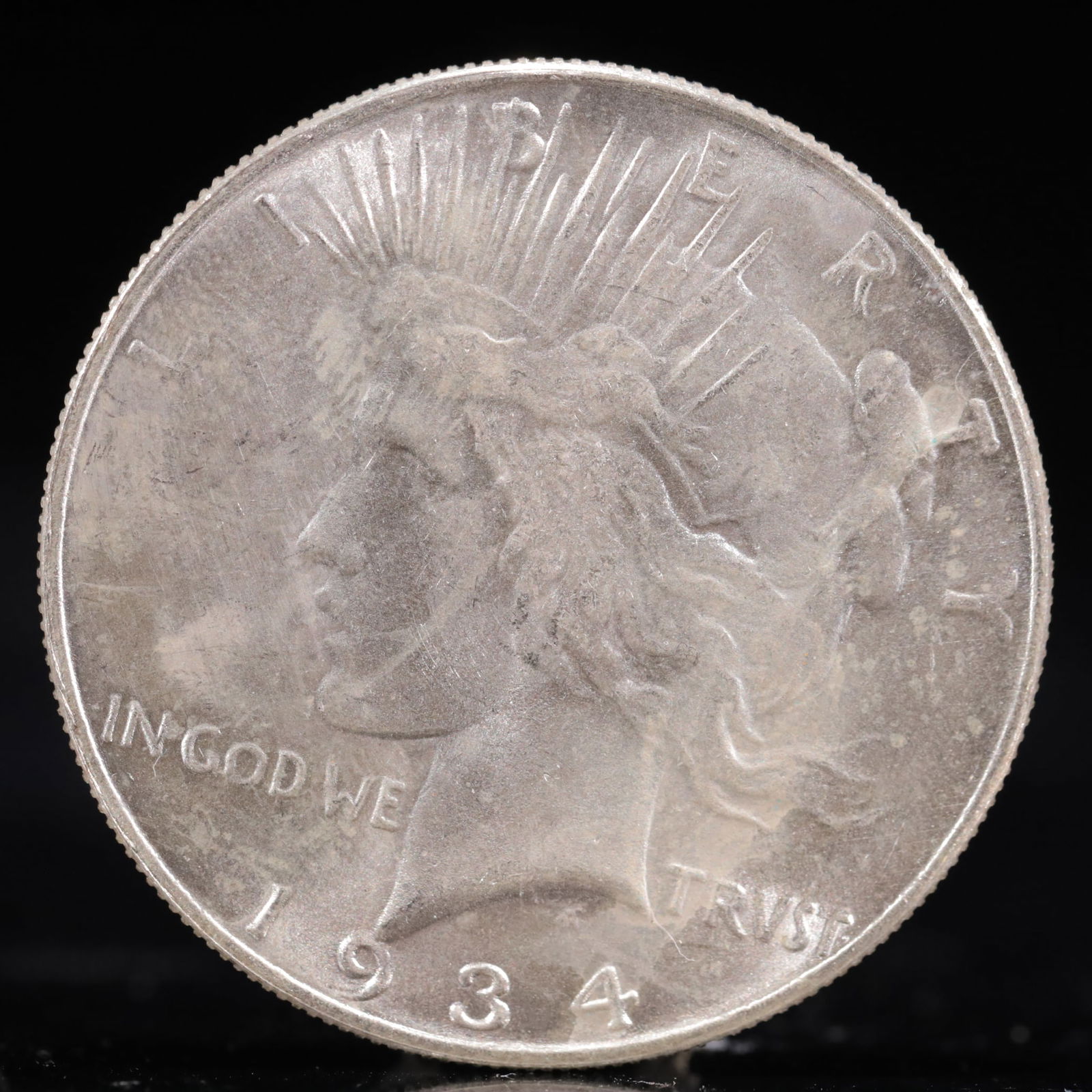 Liberty In God We Trust 1934 Sterling Silver One Dollar Coin (1 of 2)