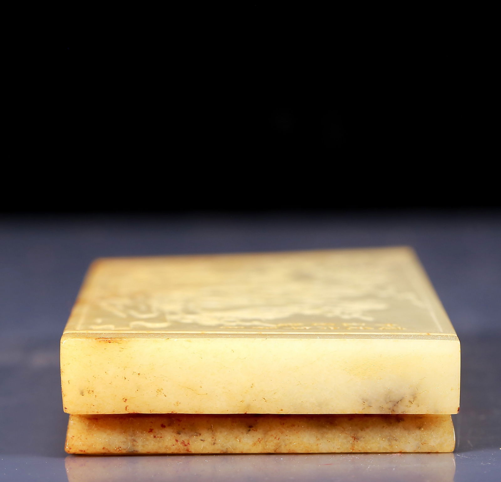 An Exquisite Hetian Figure Pattern Ink Bed - 6