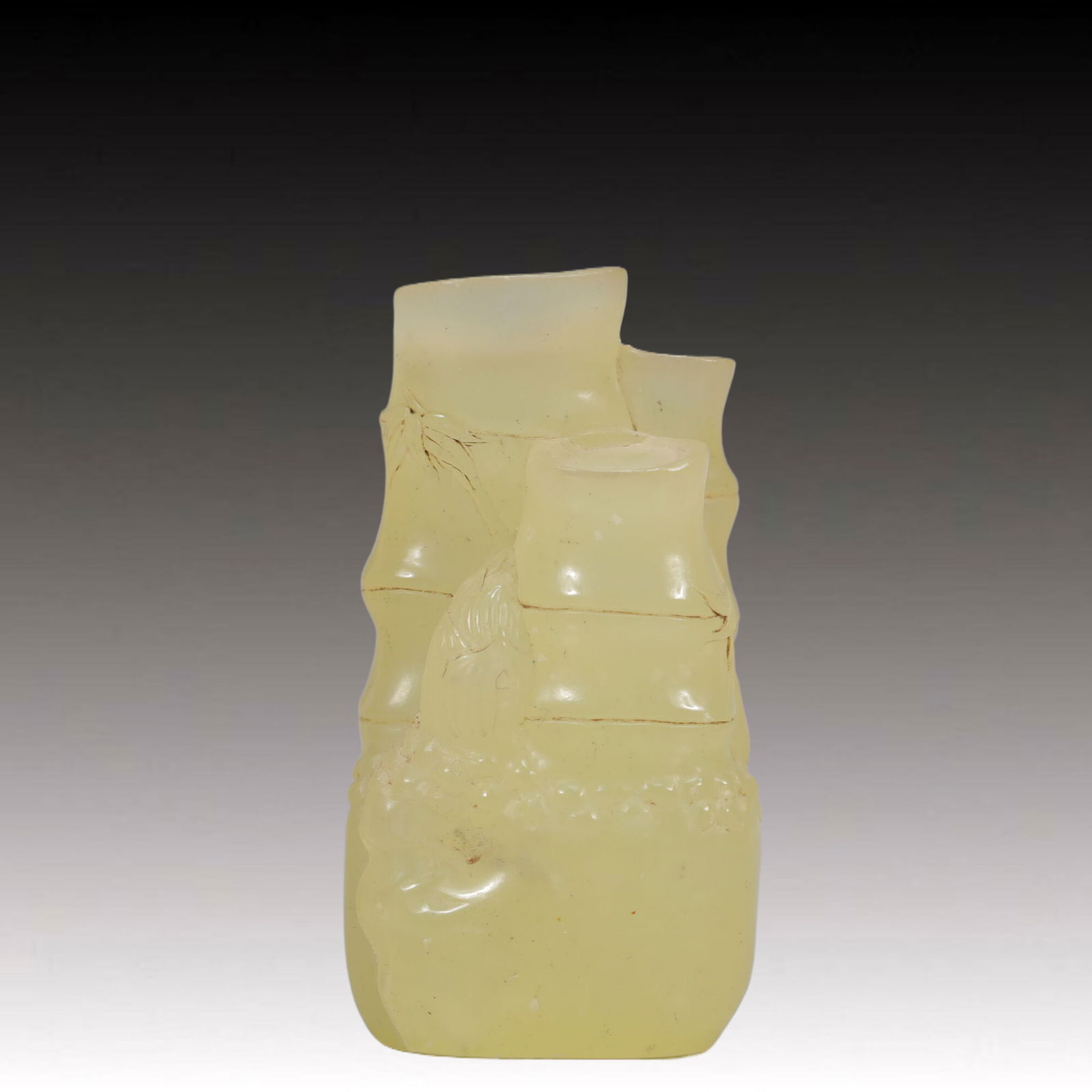 An Exquisite Shoushan Stone Bamboo Pattern Seal: An Exquisite Shoushan Stone Bamboo Pattern Seal,Qing Dynasty,China,Size:1.4inx1inx2.8in,Weight:100g 寿山石竹纹印章,中国清代