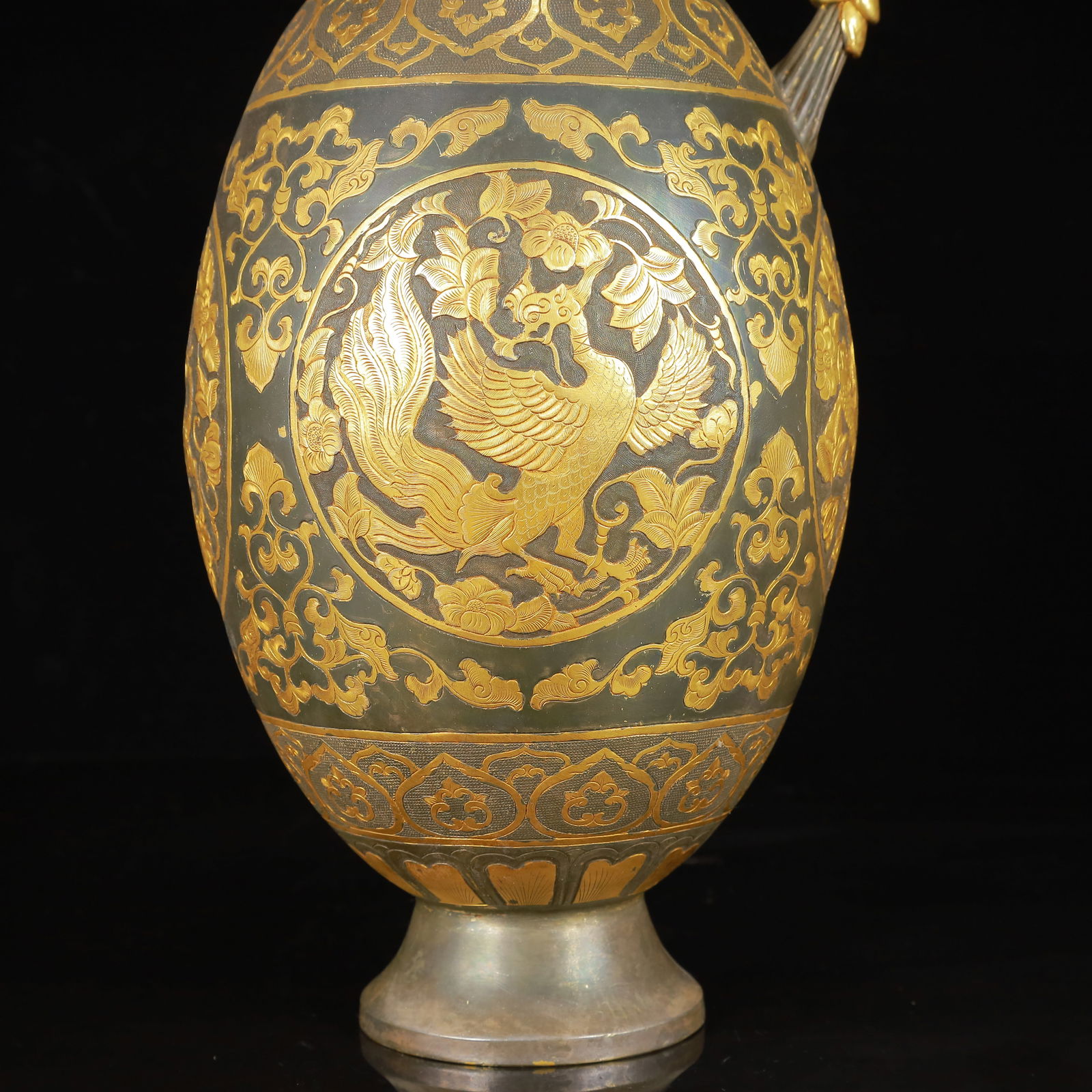 A Huge Gilt Silver Auspicious Beast Pattern Ewer - 3