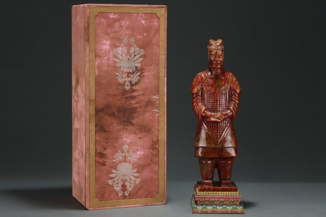 An Exquisite Archaic Jade Figure Ornament: An Exquisite Archaic Jade Figure Ornament,Size:4.6inx4.6inx15.9in,Ancient Time,China 高古玉人物摆件,中国远古时期