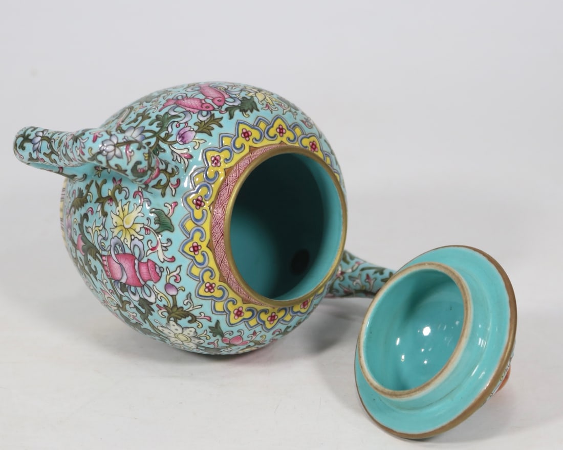 An Exquisite Turquoise Glazed Lotus Pattern Pot - 5