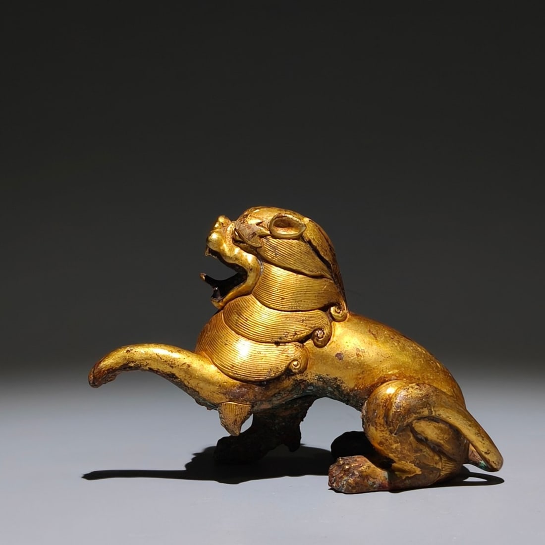 A Rare Gilt Bronze Lion Ornament (1 of 9)