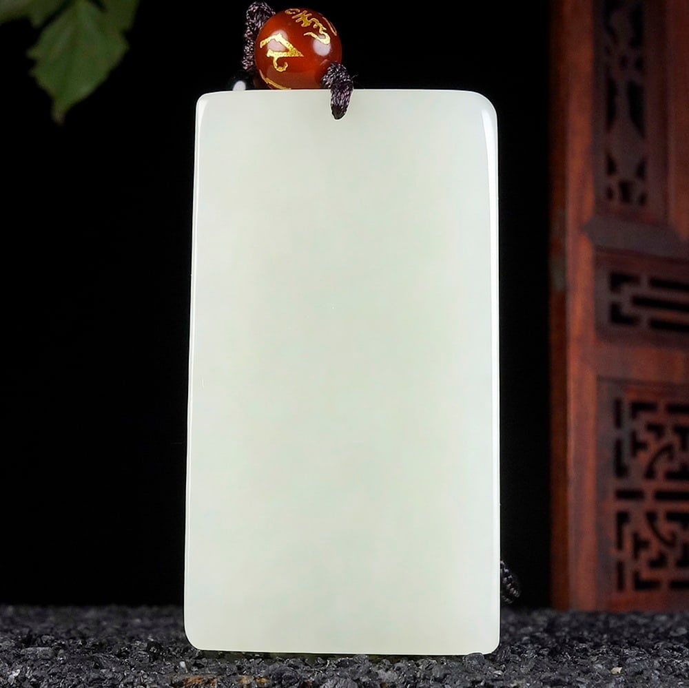 An Exquisite White Jade Bamboo Pattern Pendant - 4