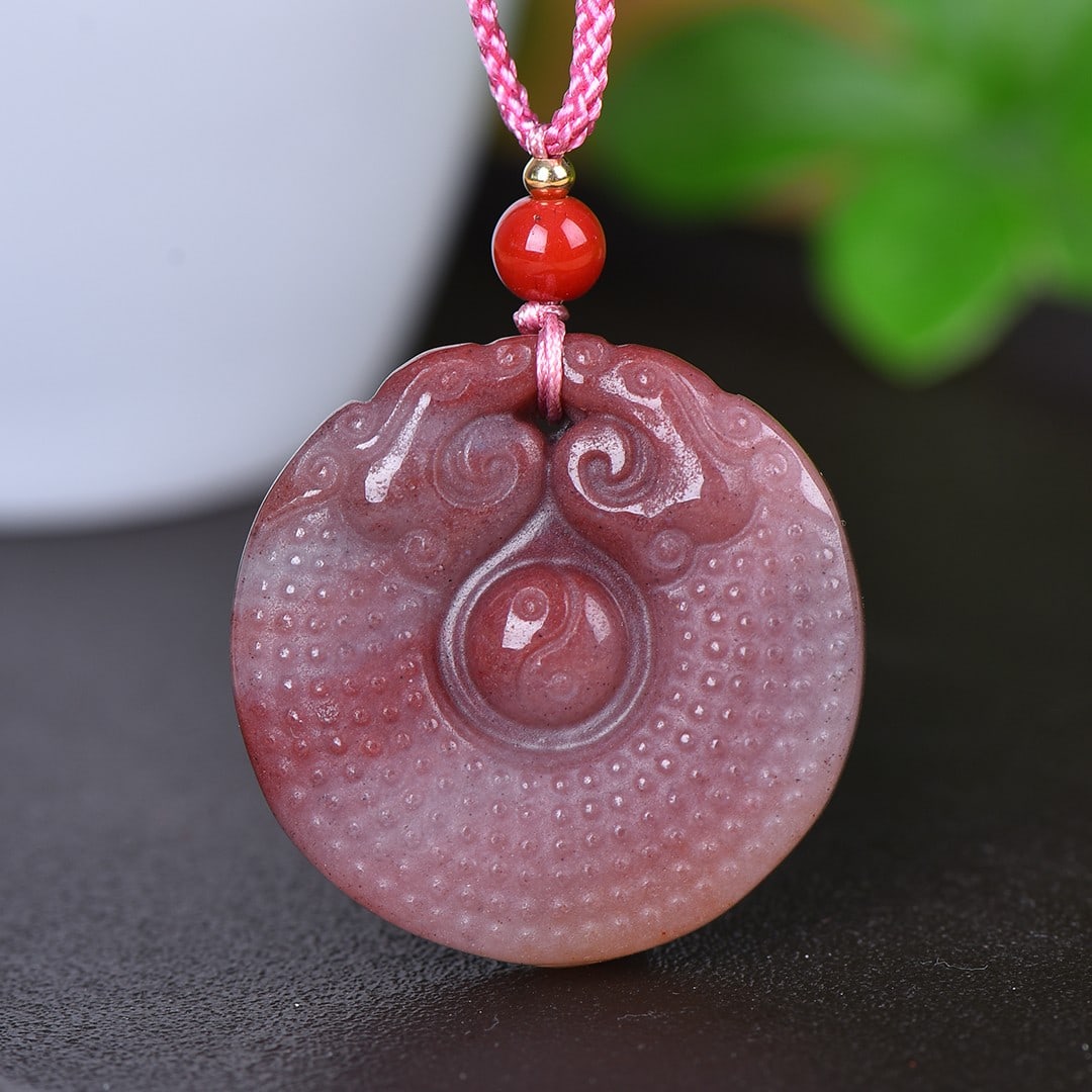 An Exquisite Jadeite Dragon Pattern Pendant - 2