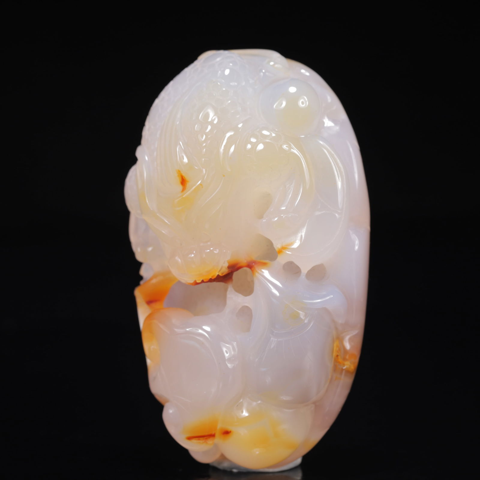 An Exquisite Agate Dragon Pattern Ornamen - 2