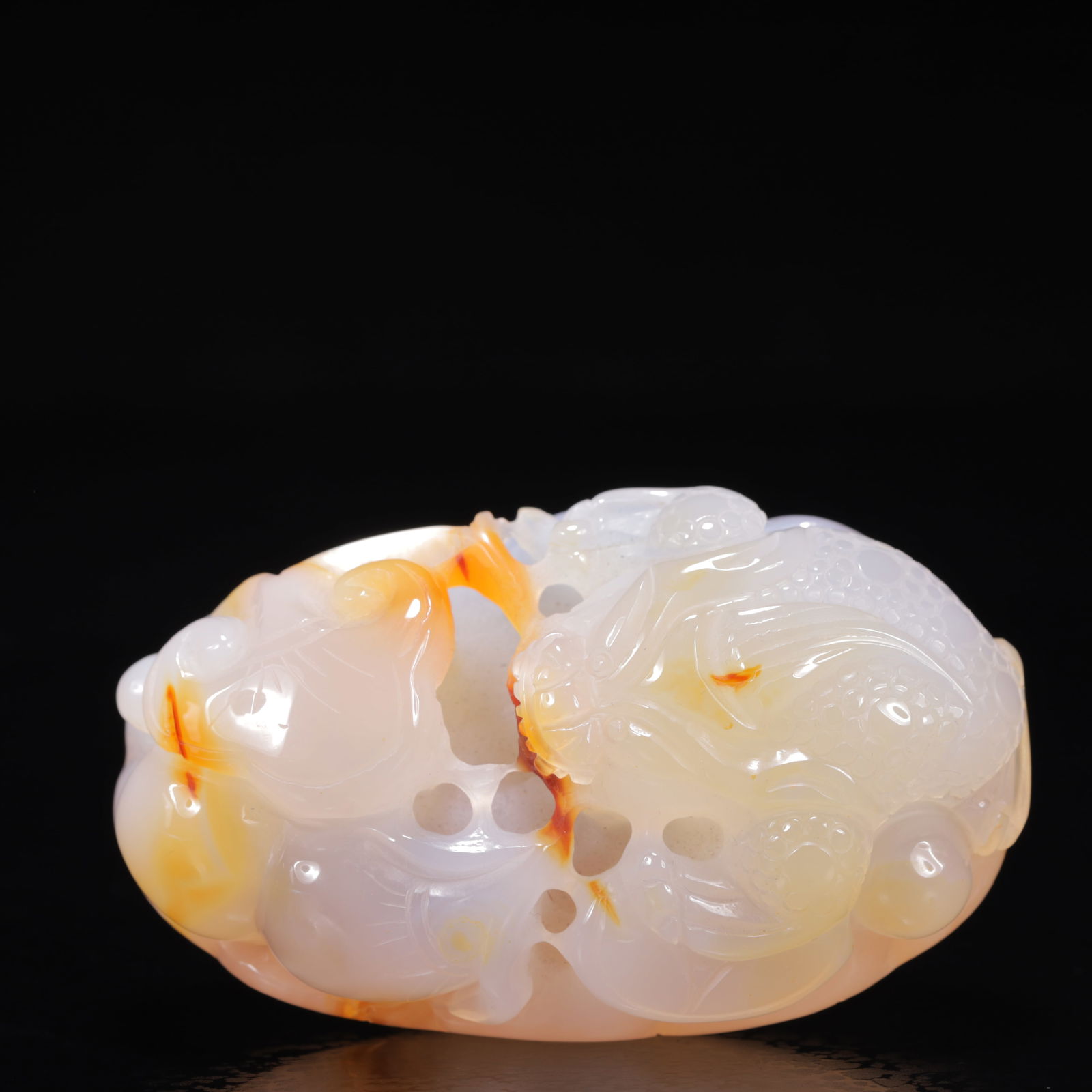 An Exquisite Agate Dragon Pattern Ornamen - 4