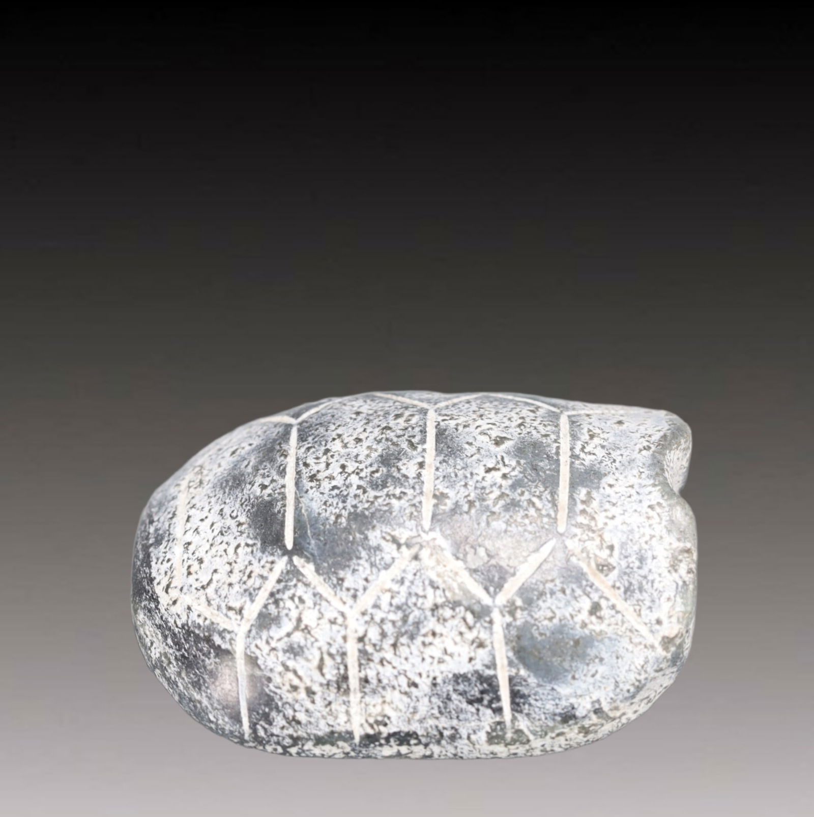 An Archaic Hongshan Culture Cyan jade Turtle shell Pendant (1 of 8)