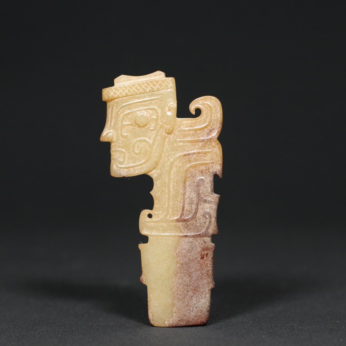 An Exquisite White Jade Figure Pendant: An Exquisite White Jade Figure Pendant Shijiahe Culture Size:2.8inx1.3inx0.2in Weight:19.3g白玉玉人挂件 石家河文化