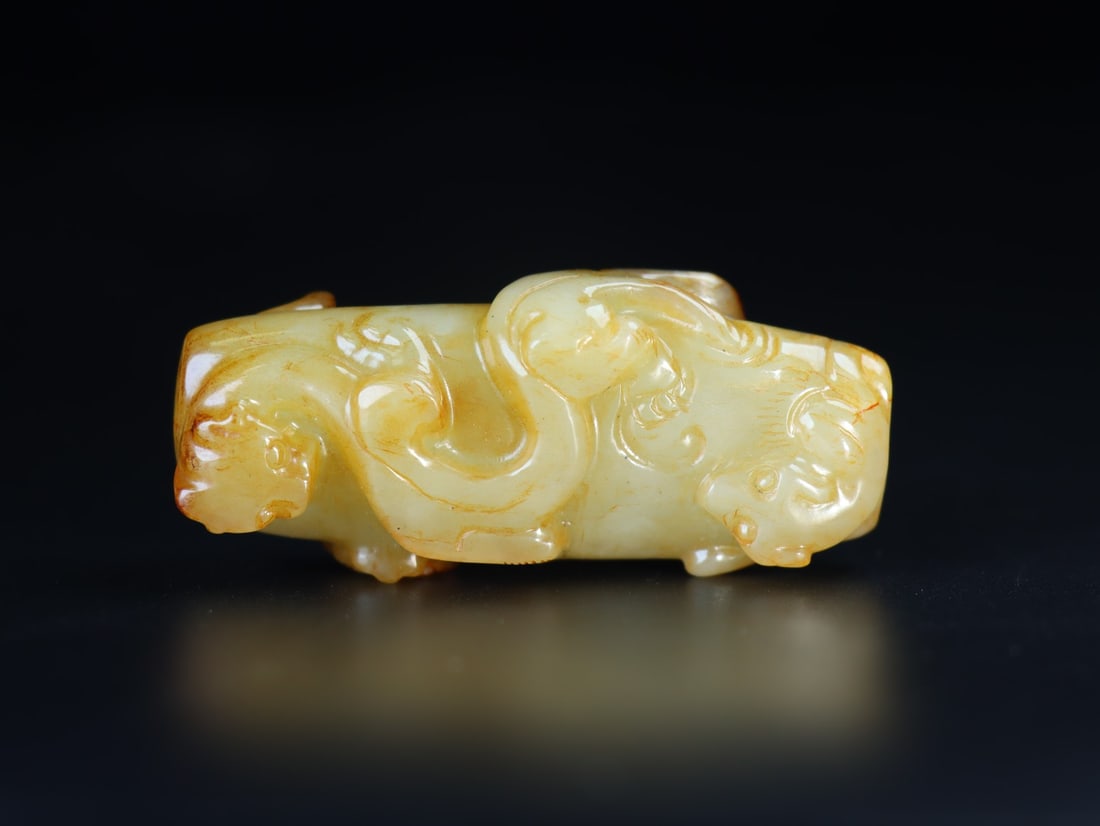 A Exquisite Hetian jade Beast-Face Pattern Ornament - 2