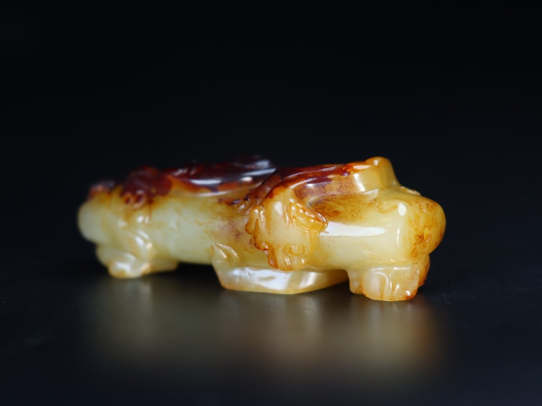 A Exquisite Hetian jade Beast-Face Pattern Ornament - 5