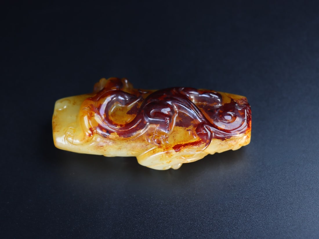 A Exquisite Hetian jade Beast-Face Pattern Ornament - 6