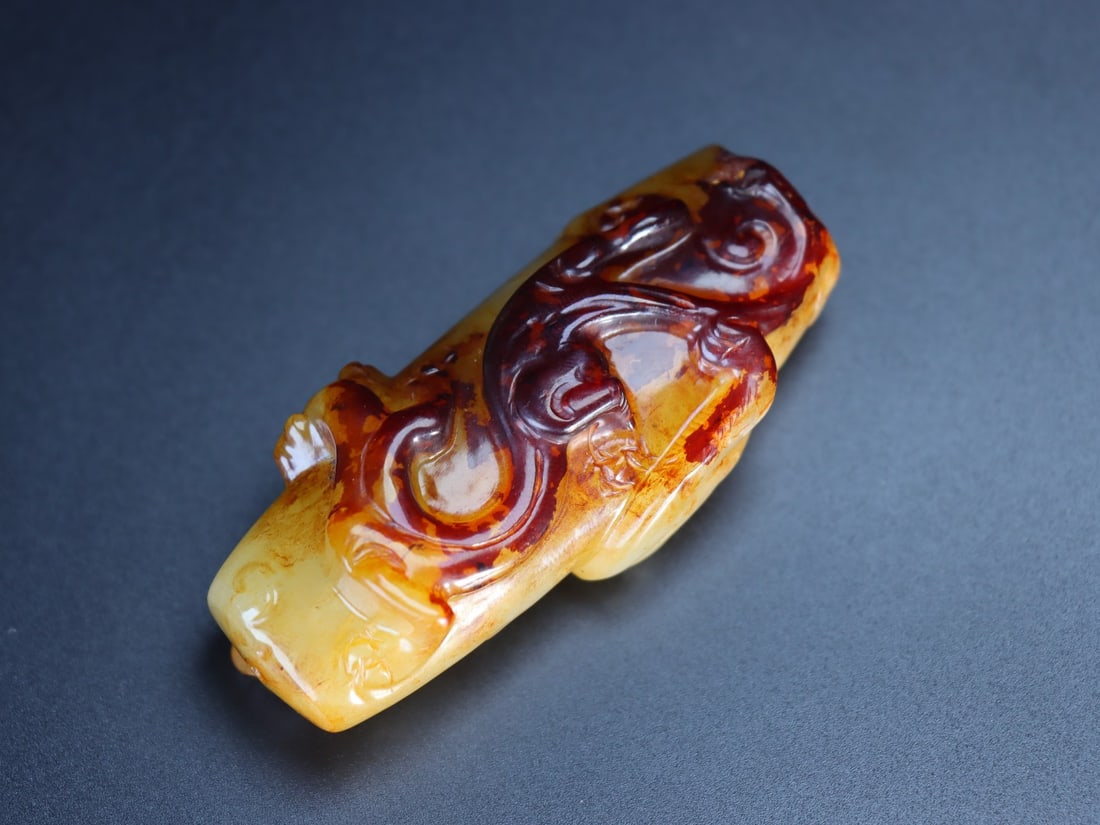 A Exquisite Hetian jade Beast-Face Pattern Ornament - 9