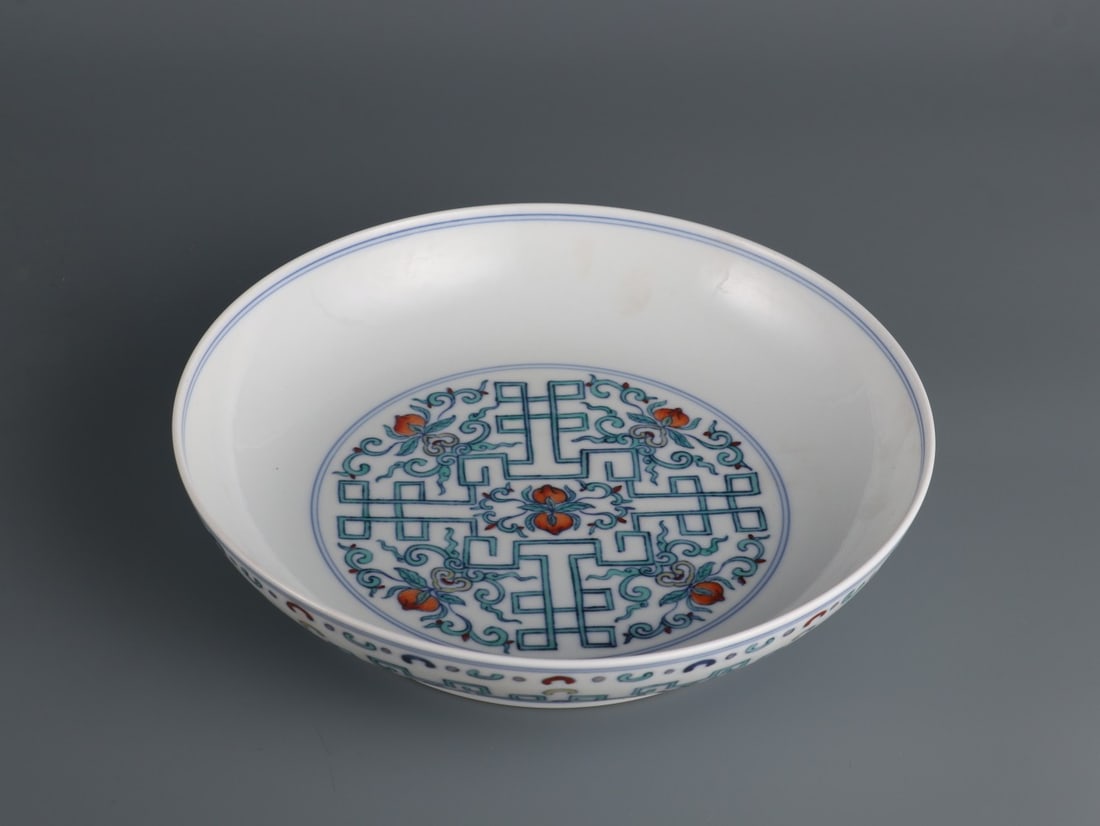 An Exquisite Doucai Peach Pattern Plate - 5